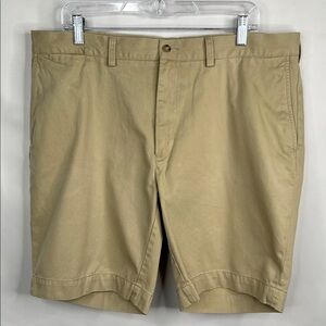 Polo Ralph Lauren Tan Flat-Front Men's Classic 9 inch Chino Shorts 5 pockets